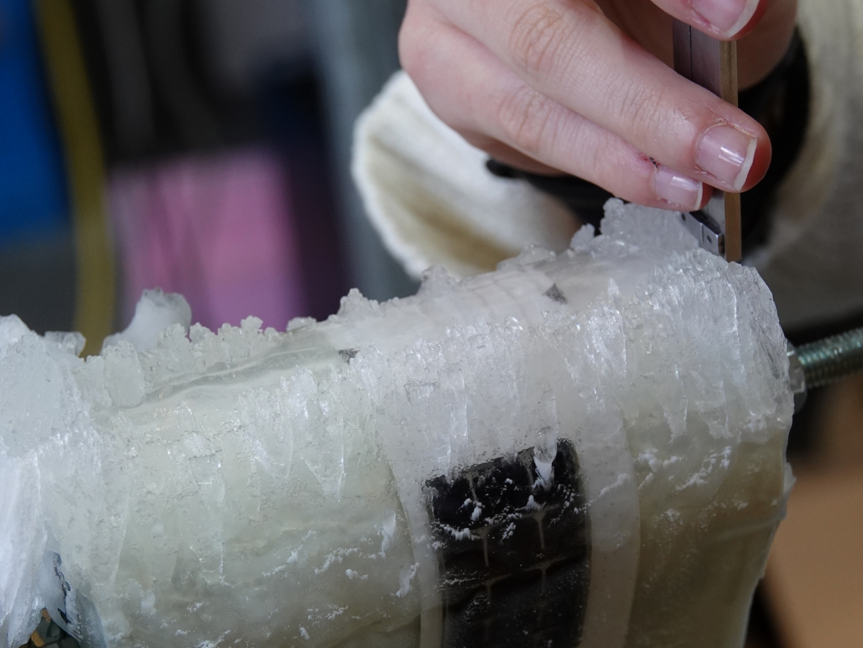 Vermessung der Dicke des Klareises.