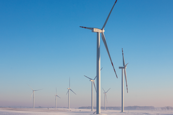 Anti-Icing bei Windenergieanlagen.