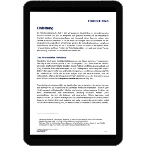 Einleitung des Whitepapers zur Blattschadenserkennung.